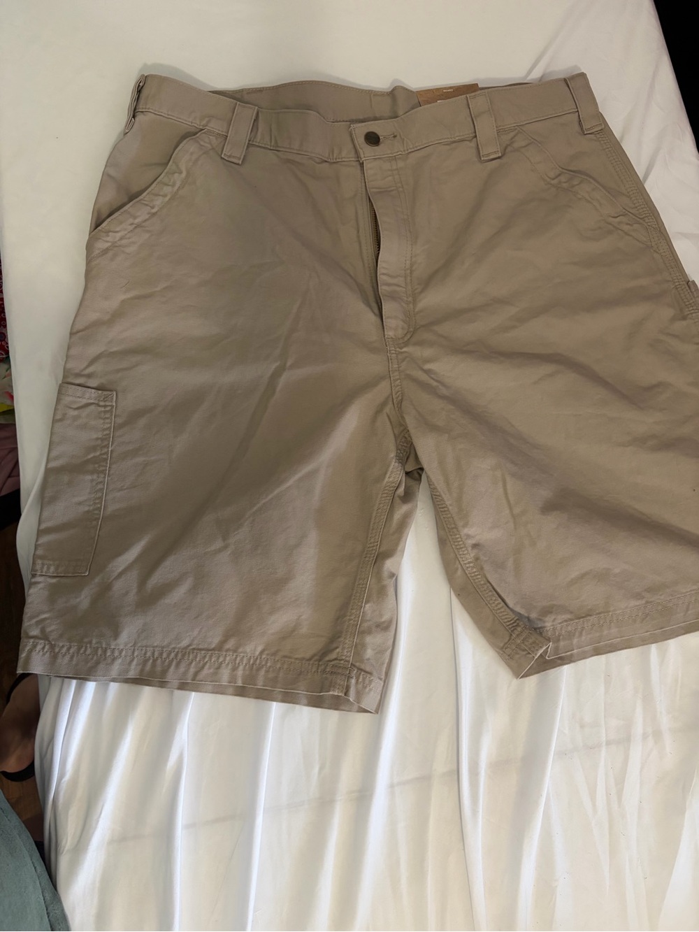 Carhartt Canvas Work Shorts Loose Original Fit Tan  Mens 40x10  NWT
